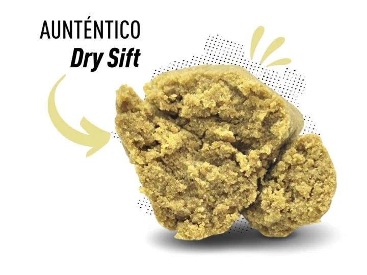 Auténtico Dry Sift polen de CBD con matices de limón.